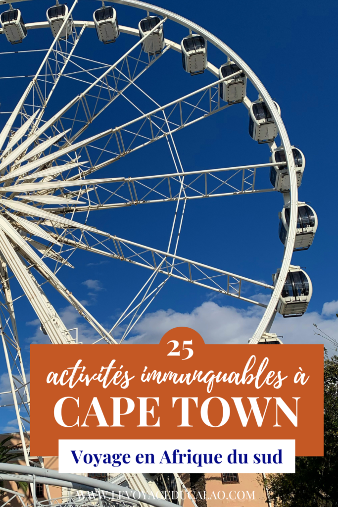 Cape town - le Cap - Afrique du sud - 25 activités - pinterest
